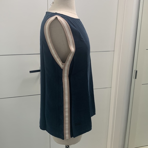 Zara NWT Basic Z1975 Denim Navy Tencel Top Size M - Picture 6 of 14